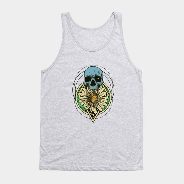 skull flower Tank Top by donipacoceng